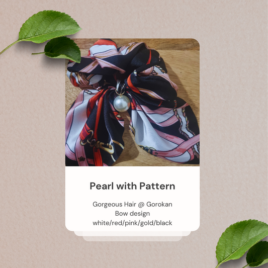 Scrunchie Patterned with Pearl